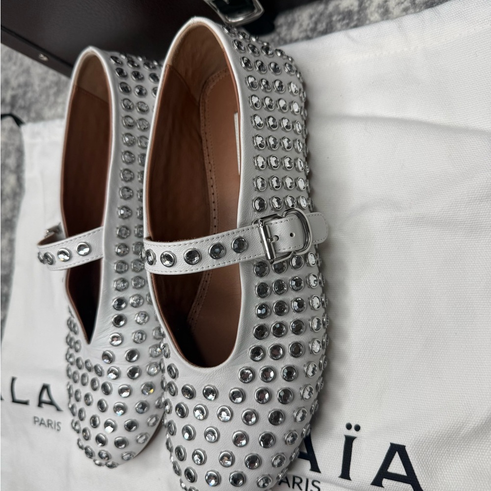 Alaia Rhinestone Ballet Flats - Picture 14 of 15